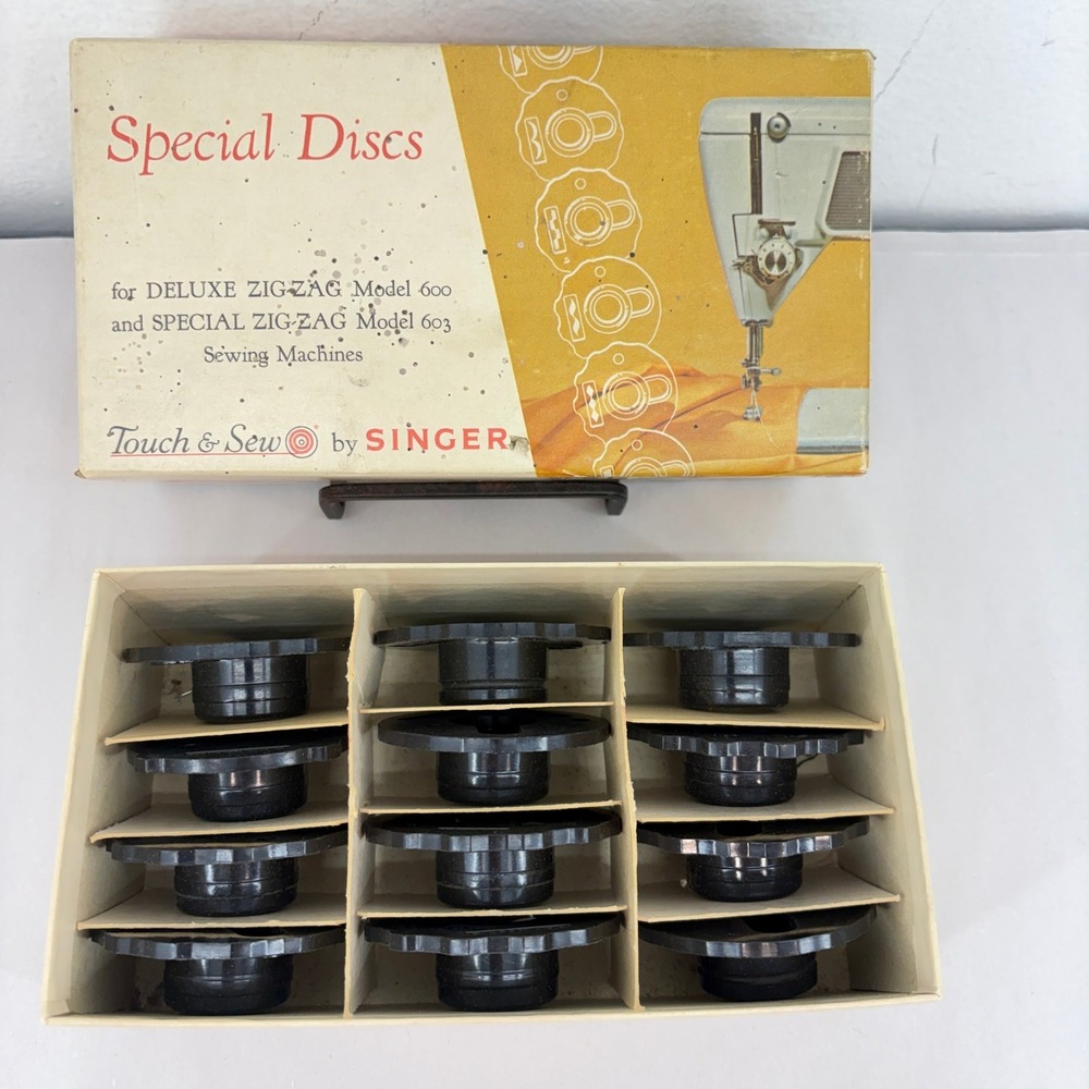 Singer Special Discs Touch & Sew Model 600 603 Zig-Zag Set 12 Cams 21976 Vintage